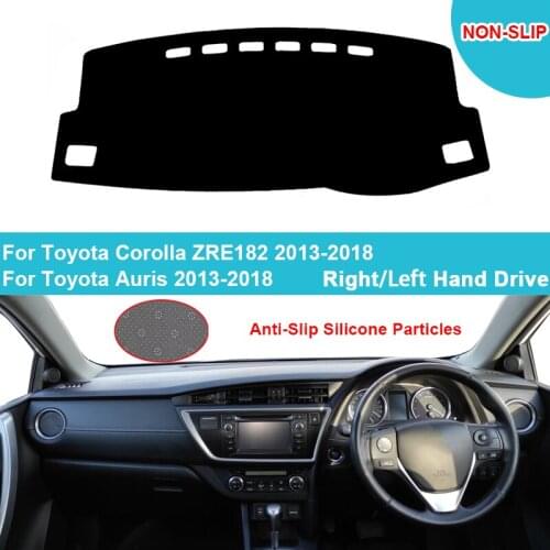 Flannel Suede Polyester Car Dashboard Cover Dash Mat For Toyota Corolla ZRE182 Auris 2013-2018 Dashmat Carpet Cape Rug Protector