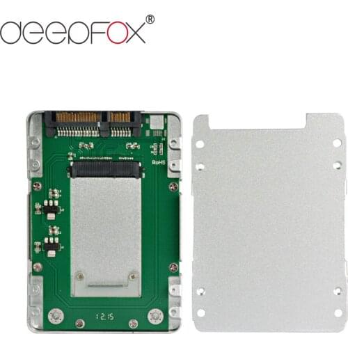 DeepFox 2.5 Inch SATA To Mini SATA Caddy Mini USB 2.0 To SATA SSD Enclosure For Laptop Desktop PC Hard Disk Case