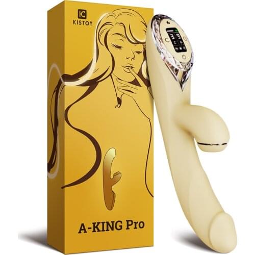 Kistoy A-king Pro A-Spot Heating Vibrating Stick 3 Gears C-Spot Strong Sucking 9 Modes A-Spot G-Spot Vibrating Modes
