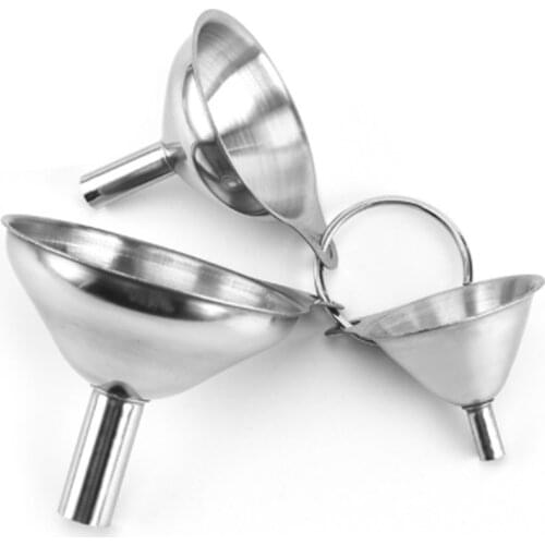 3pcs Stainless Steel Cone Funnel Pour Oil Wine Liquid Hopper Kitchen Home Tool Kitchen Tools & Gadgets Durable Funnel