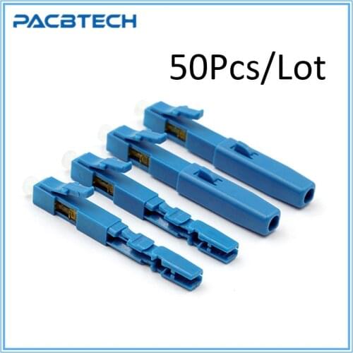 50pcs/Lots LC/UPC 50/125 Multimode Fiber Optic Fast Connector Adapter For Cold Splice Special Set