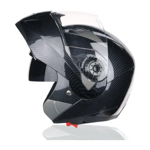 New JIEKAI undrape face Motorcycle helmet open face motorbike helmets imitation carbon fiber gray color size M L XL XXL