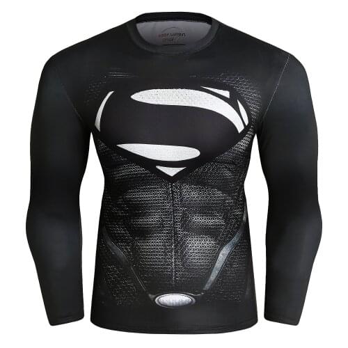 Guangzhou Men Digital Sublimation Printed Rash Guard High Quality Elastic Breathable Fitness Tops