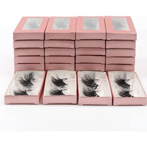 New fluffy 25mm long eye lashes real mink hair eyelashes 3d thick false eyelashes 10 pairs