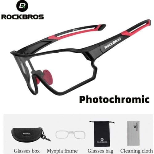 ROCKBROS Photochromic Cycling Glasses Bicycle Outdoor Sports Sunglasses Discoloration MTB Road Bike Goggles Eyewear Anti Glare