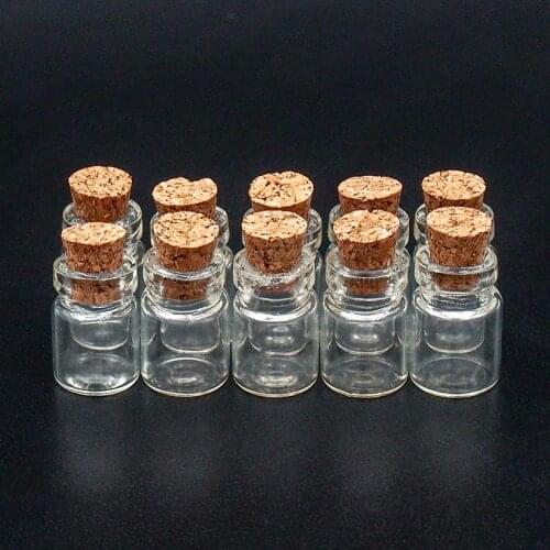 Odoria 1:12 Miniature 10pcs Display Glass Bottles Jars with Cork for Food Spice Storage Kitchen Set Dollhouse Accessories Decor