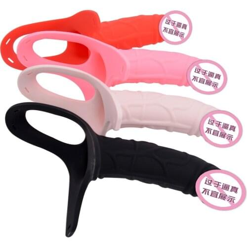 Wholesale Realistic Male Dildos Hollow Penis Penis Extender Enlarger Strap on Dildos with Harness no Vibration Adult Sex Toys fo