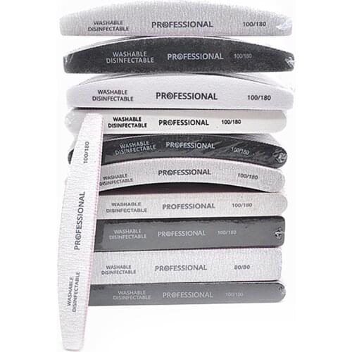 50/100pcs/lot Professional Nails File Buffer 80/100/180 Nail Accessories Manicure Tool Nail Polish Double Side Sanding File Lima