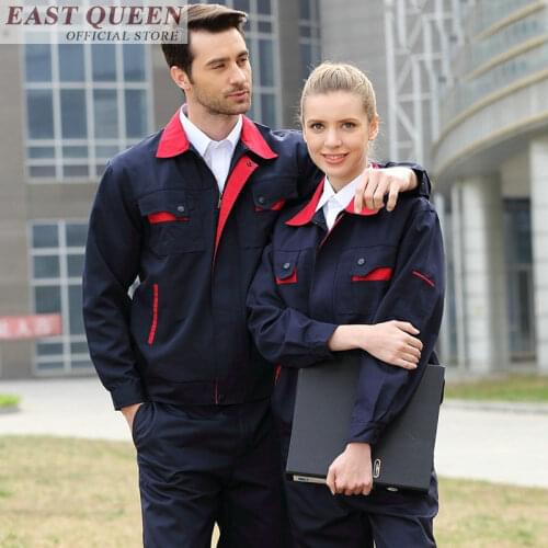 Work wear uniform big size tunic coat casual factory clothing set new arrival 2019 high quality work wear two sets FF635 A