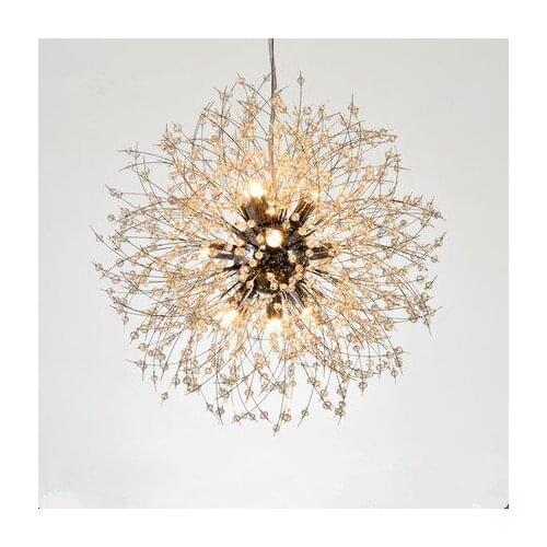Modern Dandelion Crystal Chandeliers Lighting for Bedroom Kitchen Dining Room Pendant Hanging Lamp