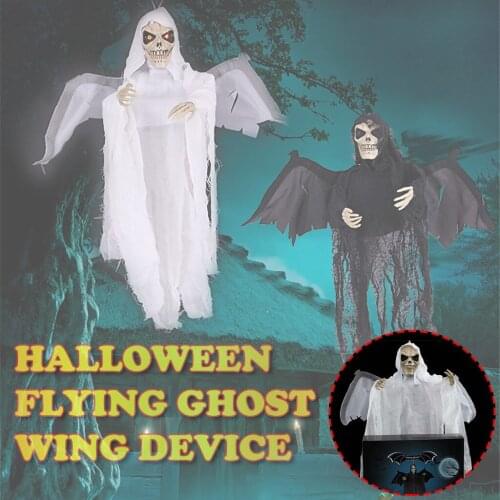 Scary Flying Ghost Pendant Electric Luminous Sound Control Hanging Ghost Frighten Prop Halloween Decoration декор комнаты