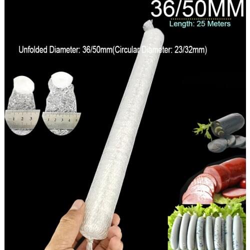 Sausage Tube Casing for Sausage Hot Dog Hamburger Sausage Tools 21/25mm Edible Sausage Casings Packaging