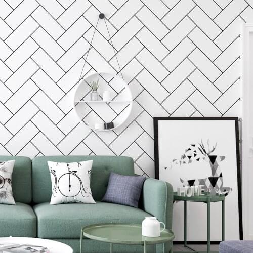 WellyuRustic Modern Brief Faux Bricks mural Roll PVC Nordic Industrial Loft Wall Paper White Color Waterproof Washable