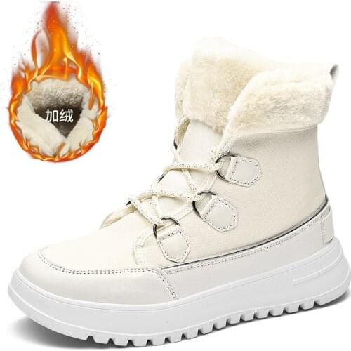 Y179 Winter New Women High Quality Keep Warm platform Ankle Snow Boots Woman Lace-up Comfortable Ladies Casual Shoes Botas Mujer