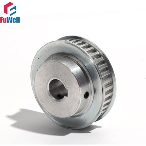 XL 38T Timing Pulley 11mm Belt Width Gear Belt Pulley with Keyway 12mm Inner Bore Aluminum Alloy 38Teeth XL Toothed Pulley
