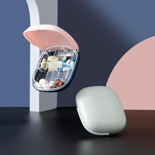 1PC 4 Grids Pill Box Flip Plastic High Capacity Pill Organizer Portable Travel Medicine Box High Quality Storage Pill Divider