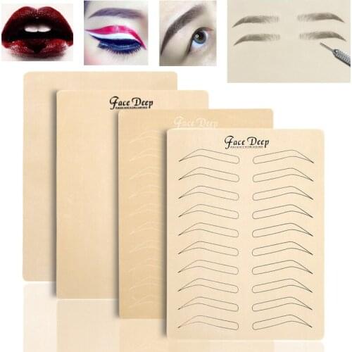 10Pcs Microblading Tattoo Eyebrow Practice Skin 4Type Permanent Makeup Eyebrow Training Skin For Beginner Exercise Tattoo Supply