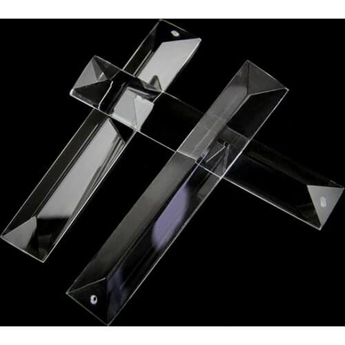100pcs Trimming Triangle Crystal Clear Prism In 1 Hole/2 Holes Glass Chandeliers Pendants Parts Glass Lamp Drop Pendants