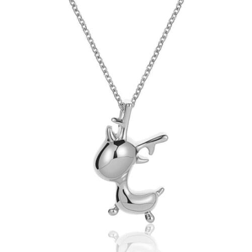 2021 Necklace For Women Chokers Deer Stainless Steel Long Gold Custom Necklaces Dainty Pendant Statement Christmas Jewelry