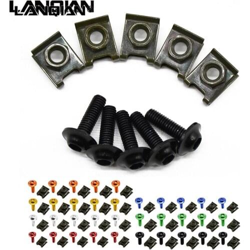 5pieces 6mm motorbike body fairing screws For tyamaha virago 535 mt-07 mt-09 mt-03 ttr250 yz250 kawasaki versys 650 ninja 250