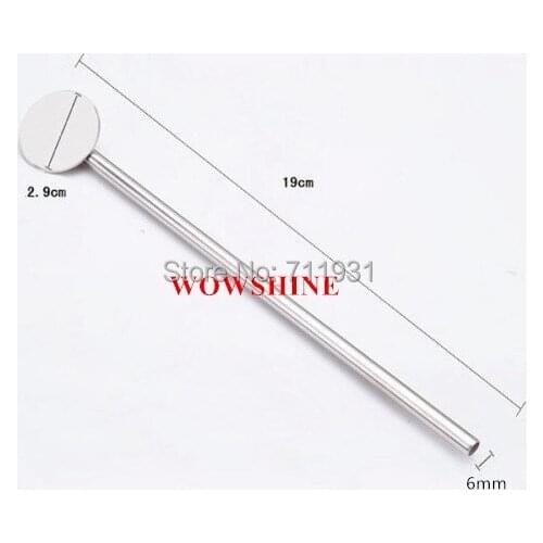 WOWSHINE factory free shipping 5pcs/lot stainless Steel 304 Drinking Straw Tea Stirring Spoon Bar kitchencraft straw spoon 19cm