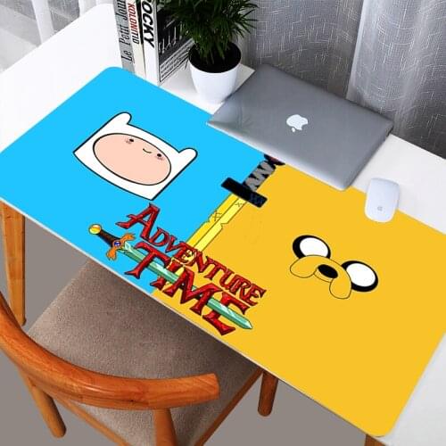 Adventure time Large Mousepad Custom Otaku Gaming Mouse pad Locking Edge Computer Keyboard Desk Pad Office Laptop Notebook Mat