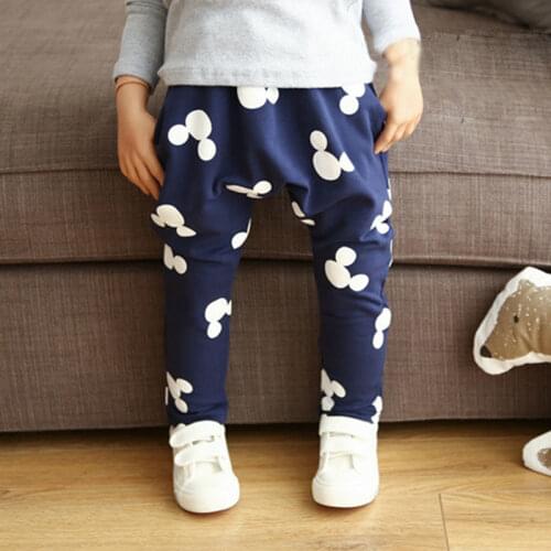 Childrens 2020 Spring and Autumn Fashion Childrens Printing Pants Boys and Girls Trousers Girl Leggings Children