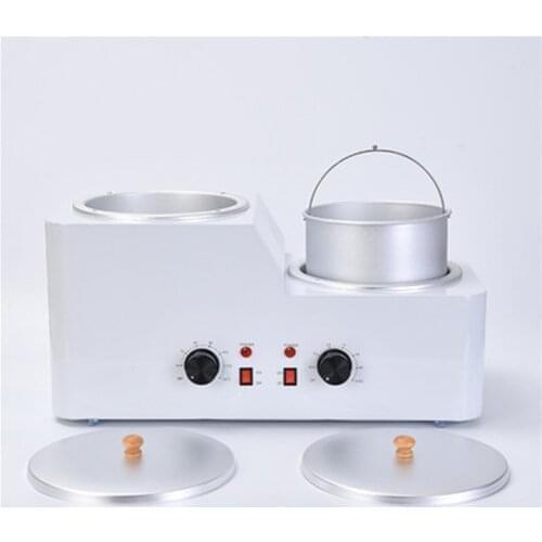 Double Pot Depilatory Wax Warmer Machine Paraffine Wax Heater For Hand And Feet SPA Epilator Hair Removal Tool