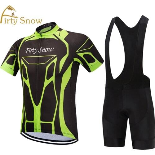 Breathable Cycling Jerseys Set Men MTB Bicycle Clothing Summer Bike Wear Short Sleeved Anti Sweat Anti UV Riding Jerseys