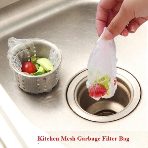 Fine Mesh Filter Bag Kitchen Sink Filter Garbage Bag Sewer Anti-Clogging Sinker Garbage No Leaking Bag sac poubelle