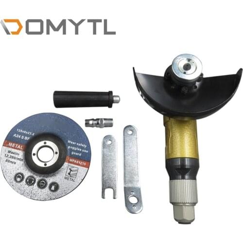 1/4" 5 Inch 11000rpm Pneumatic Angle Grinder With Disc Polishing And PVC Handle For Mechanical Grinding Tools