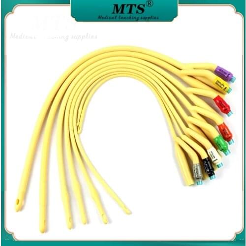 MTC 1pcs Foley Catheter silicone coated with soft valve Disposable Sterile Male urethral masturbation 2 way Urinay Catheter