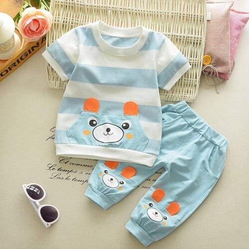 Children Boys Girls Clothing Set Summer Cotton Suit For Baby Sets Kids Outfits Cartoon Newborn Sport Wear Spring Clothes