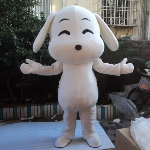 White Dog Mascot Costume Suits Animals Dress Adults Size Birthday Party Outfits