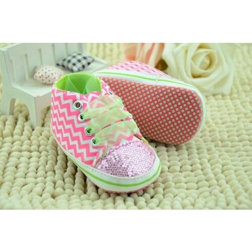 Cute Baby Shoes Kids Toddler First Walkers Breathable Non-slip Rubber Sole Lace-up Shoe 3 Sizes