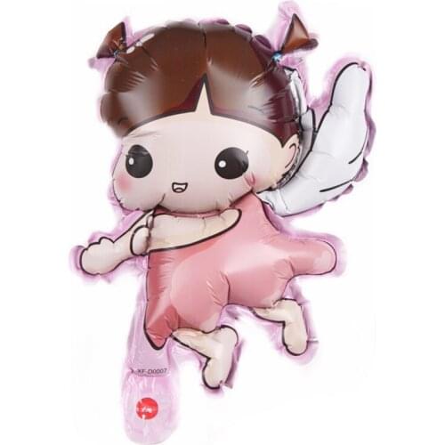 Mini angel Foil Balloons Cartoon Girl Baby Show Kid Helium Balloon Birthday Party Decoration Globos