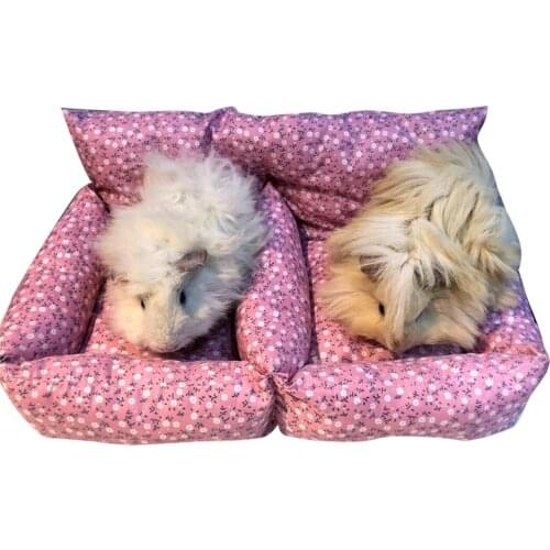 Fashion Printing Pet Bed Nest Plush Fashion Winter Warm Soft Pet Sleeping Bed Pet Supplies For Small Pets Chinchilla Hamster