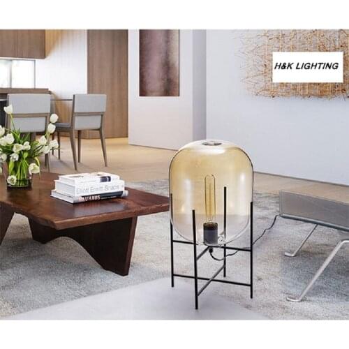 Nordic glass floor lamp floor lamp living room and bedroom postmodern creative simplicity retro designer study floor lamp