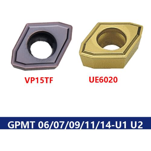 10pcs Drilling Inserts Original GPMT11T308-U2 GPMT140408-U2 VP15TF GPMT 11T308 140408 Carbide Drill Cutter Insert