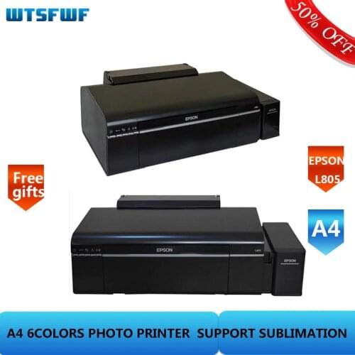 Wtsfwf 220V 110V Original EPSON L805 6Color Inkjet Printer A4 Photo Printer Sublimation Printer