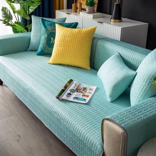 Natural Latex Sofa Towel Breathable Solid Color Summer Cooling Sofa Cover Thickened Non-slip Sofa Cover For Living Room