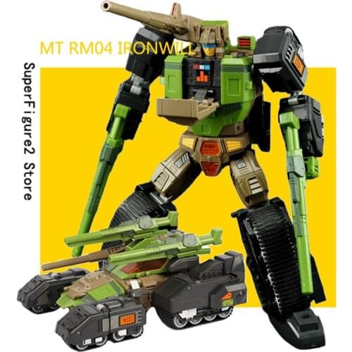 Transformation Action Figure Toy Maketoys RM-04 RM04 IRONWILL G1 Hardhead Model 23cm ABS KO YM12 Deformation Car Robot