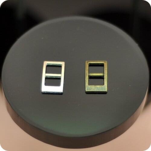 DIY Doll Buttons 7*12mm 40PCs Mini Metal Buckles Belt Buckles Metal Shoe Accessories 3colors