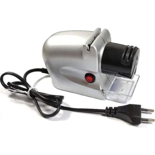 Sharpening Stone Two Stages Diamond Kitchen Knife 2 Slot Electric Diamond Steel Ceramic Home Knife Sharpener