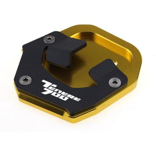New Motorcycle Aluminum Foot Enlarger Foot Side Stand Extension Plate with Logo Fits for Yamaha Tenere 700 Tenere700 2019-2021