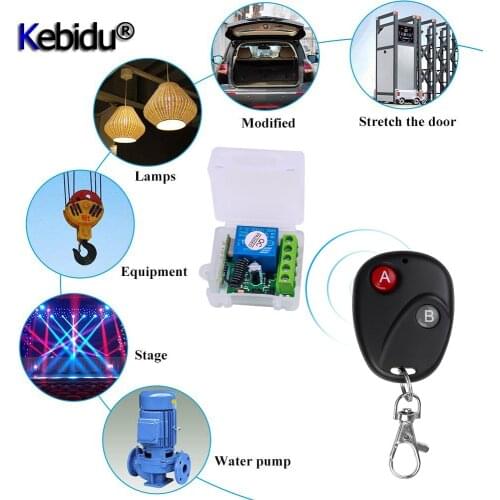 Kebidu Universal AC 220V 10A 1CH RF 433MHz Wireless Remote Control Switch Receiver With Transmitter Kit
