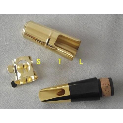 Advanced gold-plated Metal Bb Clarinet mouthpiece ligature and cap#12