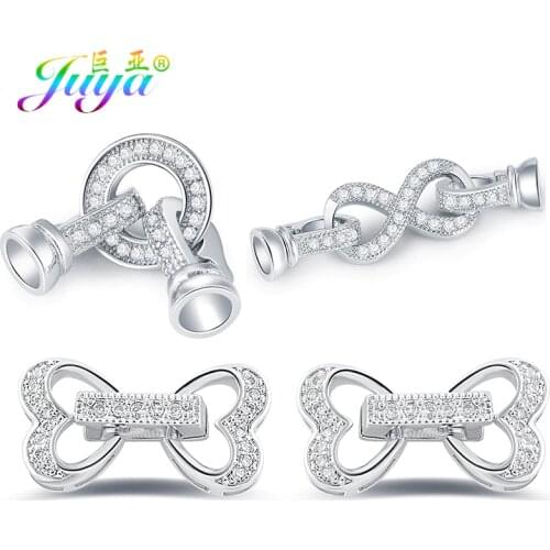 Juya DIY Jewelry Clasps Supplies Handmade Fastening Pearls Clasp Accessories For Natural Stone Pearls Jewelry Making Components