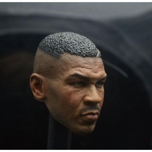 1/6 Young Mike Tyson Head Carving PVC Male Soldier Head Sculpt Model Fit 12'' Action Figure Body