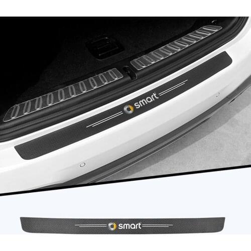 1PC car sticker carbon fiber texture cloth trunk protection For Smart 453 451 450 Fortwo Forfour Auto Accessories